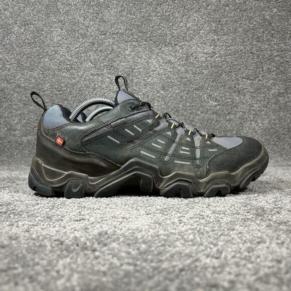 Ecco Receptor LT Men's Size EU 45 US 12 Gray Leather GoreTex Hiking Shoes Used - Picture 1 of 12